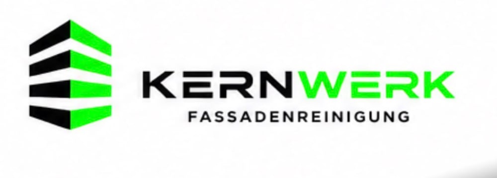 Logo von Kernwerk Fassadenreinigung mit einem schwarz-grünen Gebäudesymbol.