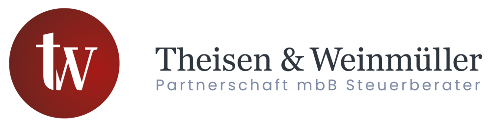 Logo von Theisen & Weinmüller Partnerschaft mbB Steuerberater, mit "tw" in einem roten Kreis.