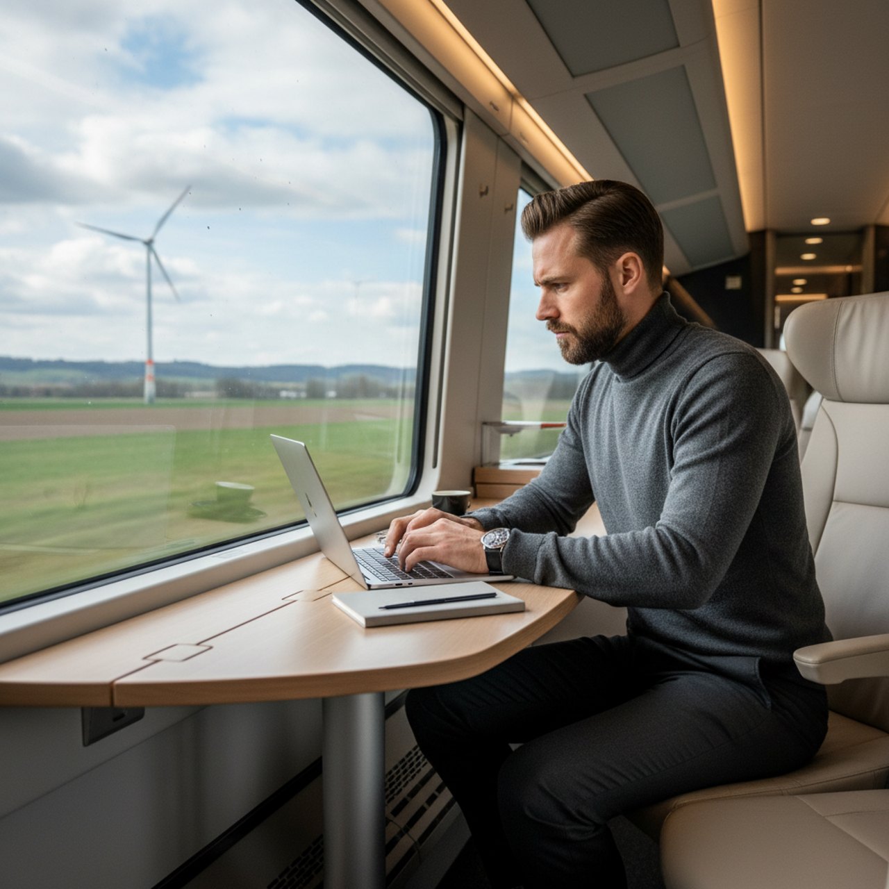 Arbeiten im Zug