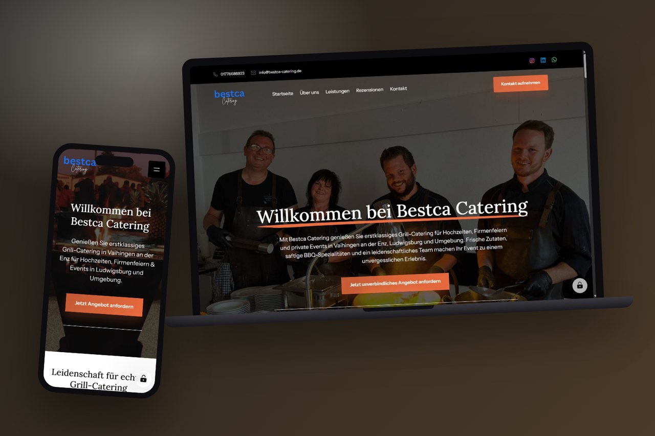 Website von Bestca Catering