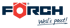 Forch-Logo in Dunkelblau und Rot mit dem Text "Weil's passt!" darunter.