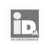 Logo: Schwarzes Quadrat mit weißen und grauen Buchstaben "iD.M", darunter "DIE ENERGIEFAMILIE".