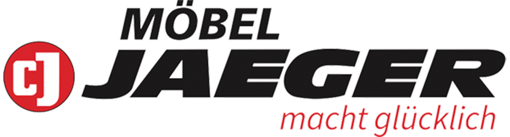 Hoffmann-Möbel Logo: Roter Text "Hoffmann-Möbel" über grauem Text "Wir richten's ein – Seit 1898" auf Schwarz.