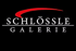 Schlössle Galerie Logo mit rotem Bogen über dem Schriftzug auf schwarzem Hintergrund.