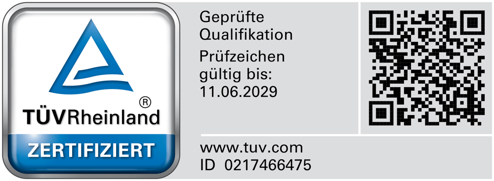 TÜV Rheinland Zertifikat für Stephan Günther Digital