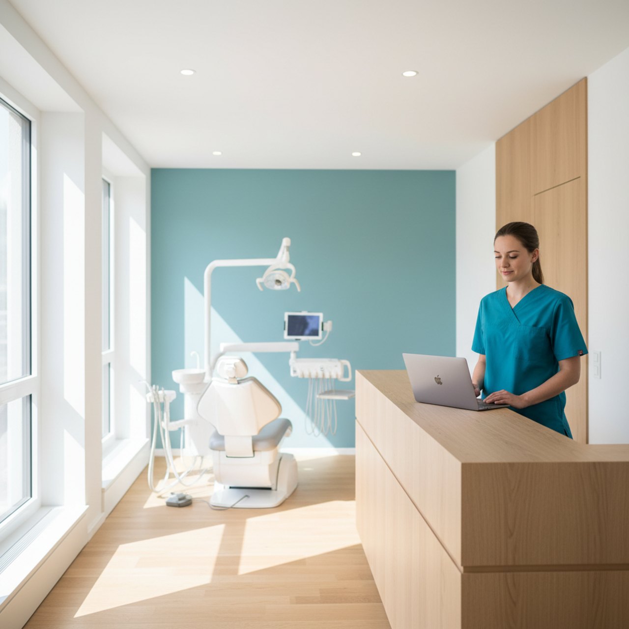 Zahnarztpraxis mit tomedo.Dental auf Mac und iPad