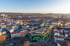 Luftbild von Kaiserslautern bei Sonnenuntergang – Stadtzentrum; Umzugsunternehmen Kaiserslautern für Umzüge und Entrümpelung