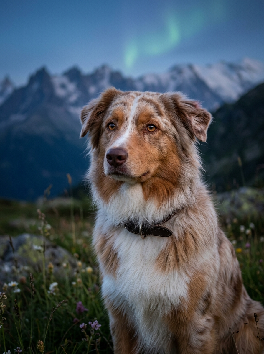 Aurora, Red Merle Miniature Australian Shepherd Hündin