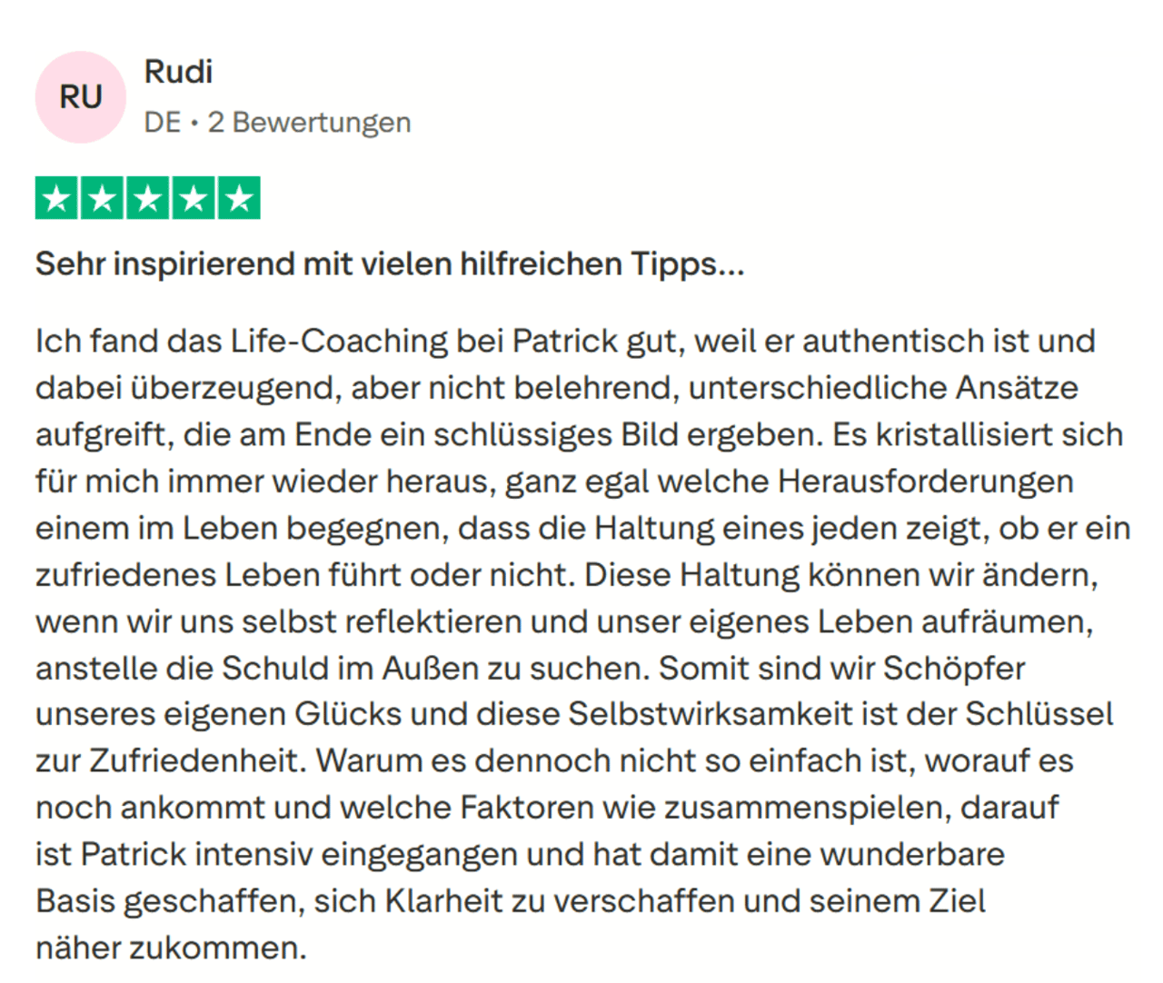 Bewertung eines Klienten