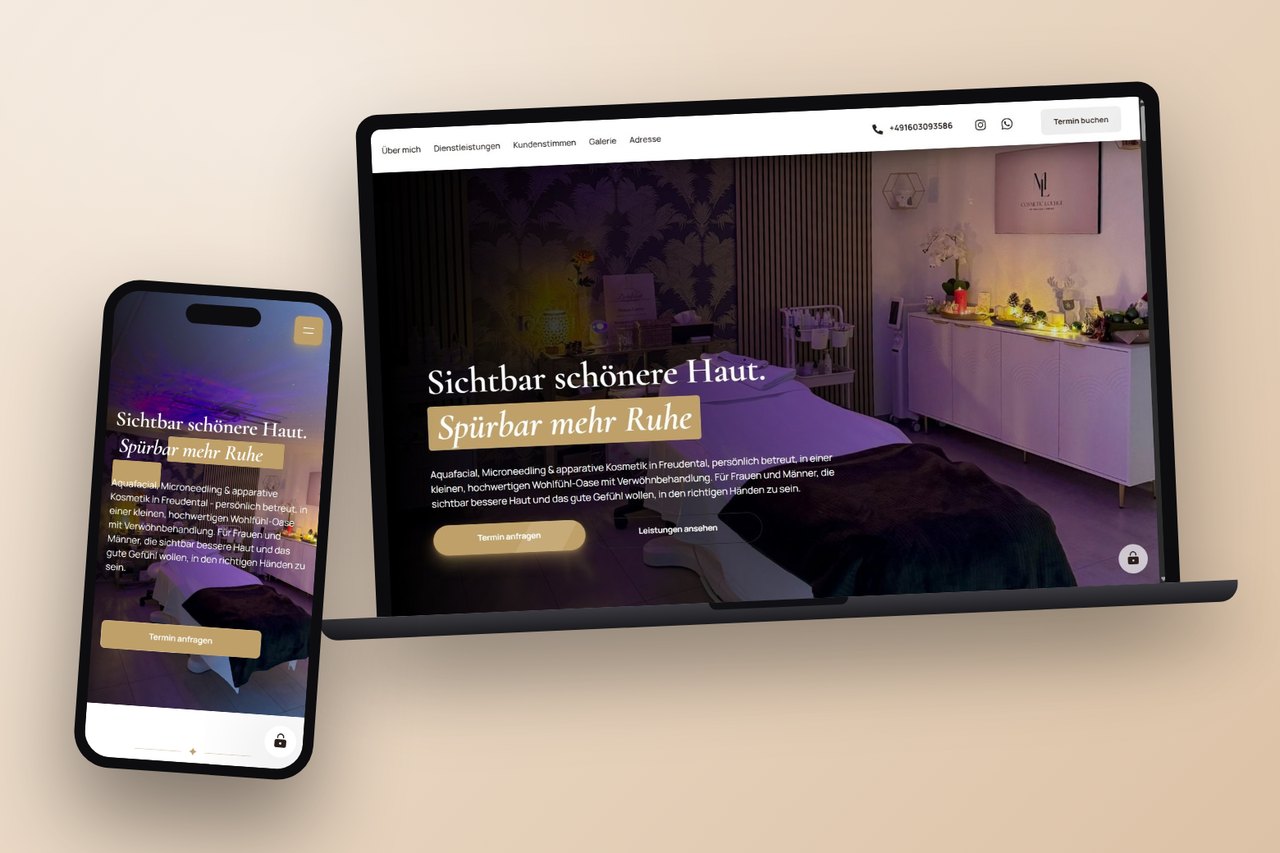 Website von Cosmetic Lounge by Melissa Lorenz