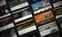 Verschiedene Website-Layouts und Webdesign-Templates in einer diagonal angeordneten Raster-Übersicht.