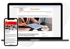 Handelsblatt-Website auf Laptop und Smartphone: Artikel über professionelle Marketingberatung mit Bild einer Frau am Tablet.