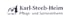 Logo von Karl-Steeb-Heim mit einem Gebäudeumriss und dem Text "Pflege- und Seniorenheim".