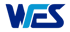WES-Logo in Blau und Hellblau auf schwarzem Hintergrund.