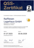 QSS-Zertifikat für Raiffeisen Lagerhaus GmbH, gültig vom 01.07.2025 bis 30.06.2028.