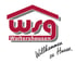 WSG Waltershausen Logo: Rotes Dach über rotem Text "WSG Waltershausen", darunter "Willkommen zu Hause."