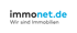 Immonet.de Logo mit dem Slogan "Wir sind Immobilien".