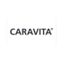 Dunkelgraues CARAVITA-Logo mit zwei vertikalen grauen Linien, die es einrahmen.