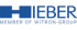 Blaues HIEBER-Logo mit dem Text "MEMBER OF WITRON-GROUP" darunter.