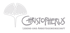 Logo der Christopherus Lebens- und Arbeitsgemeinschaft mit Ginkgoblatt-Symbol in Labyrinth-Optik auf schwarzem Grund.