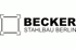 Logo: Becker Stahlbau Berlin mit stilisiertem Quadrat.
