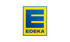 EDEKA Baur Logo auf dunkelgrünem Hintergrund.