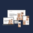 Website-Mockup auf Desktop, Laptop, Tablet und Smartphone mit Text "Professional and Business Website Templates".