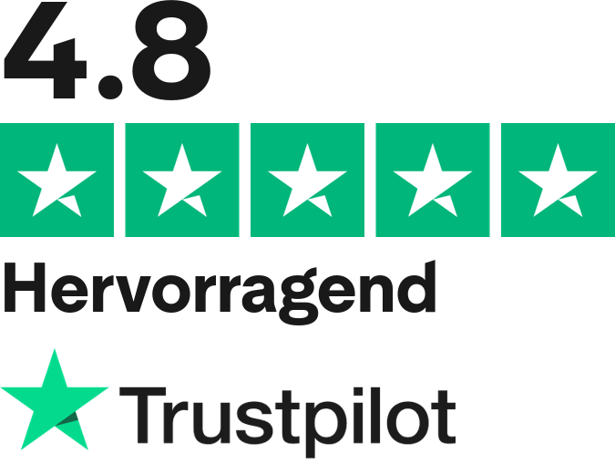 Trustpilot: 4,8 von 5, hervorragend