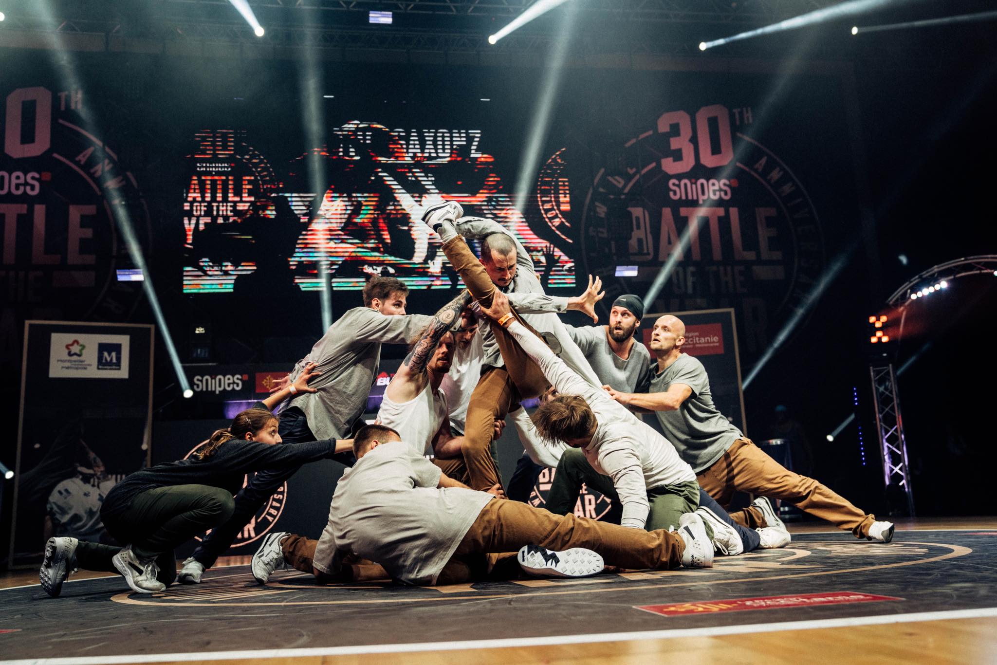 Professionelle Breaking-Crew The Saxonz beim Battle of the Year World Final.