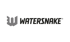Watersnake Logo auf grünem Hintergrund, mit stilisiertem "W" und Text "WATERSNAKE".