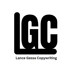 Schwarzes LGC-Logo mit Text "Lance Gessa Copywriting"