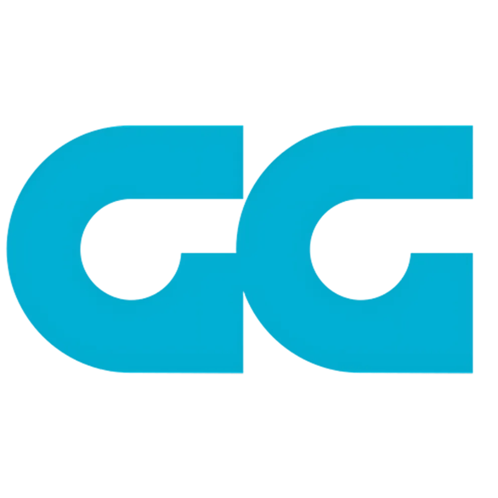 Blaues Logo mit zwei stilisierten, ineinandergreifenden Buchstaben "C" vor dunkelgrünem Hintergrund.