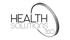 HEALTH SOLUTIONS 360 Logo mit einem metallischen Kreis, der die 360 umgibt.