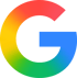 Regenbogenfarbenes Google Logo