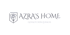Logo: AZRA'S HOME – GESTALTE DEIN ZUHAUSE, mit einer Rose in einem Wappenschild.