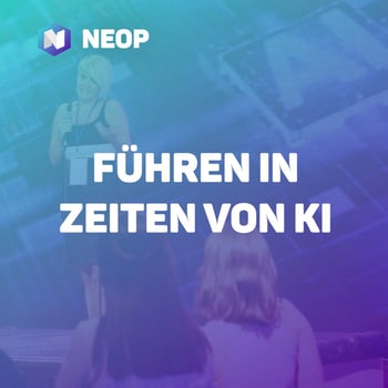 Titelbild des kostenlosen Leitfadens „Führen in Zeiten von KI“ von NEOP