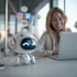 Unternehmerin nutzt Chat-KI von KiCo AI am Laptop - zeigt, wie digitale Mitarbeiter Kommunikation & Support automatisieren. | www.kicoai.com