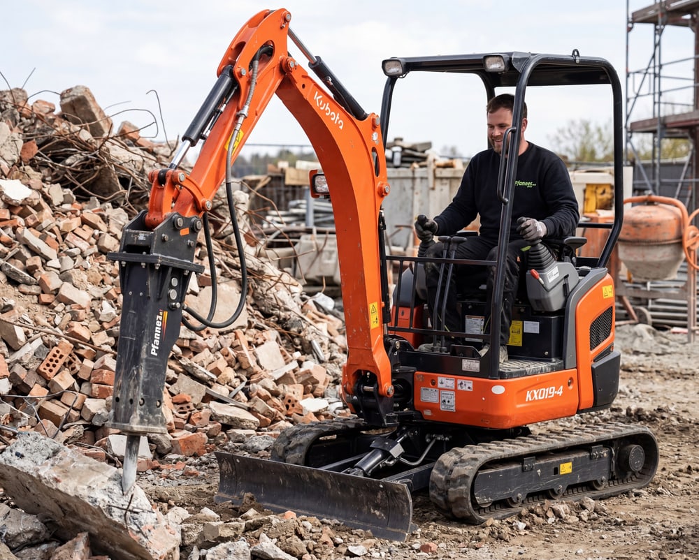 Rückbau mit Bagger