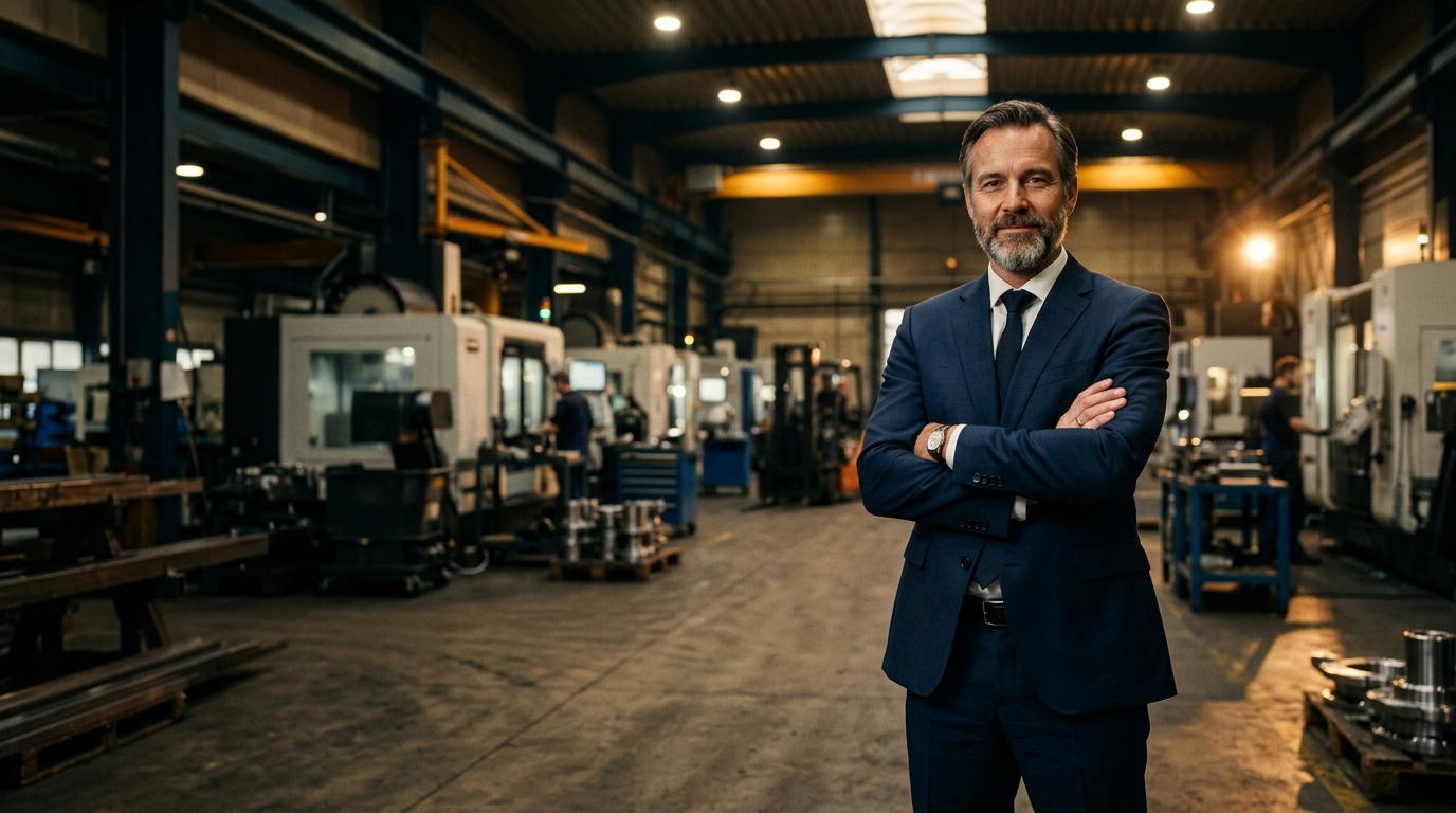 Geschäftsführer in seiner Produktion