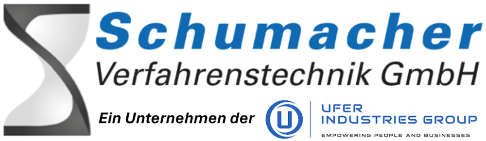 Logo: Schumacher Verfahrenstechnik GmbH, Ein Unternehmen der Ufer Industries Group.