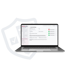 Laptop zeigt die Benutzeroberfläche einer Software für Krisenstabkodierung mit Dokumentenliste und Navigationsmenü - Software für Alarmierung - Notfall- und Krisenmanager (NKM®).