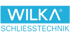 Wilka Schließtechnik Logo: Weißer Text "WILKA" auf blauem Hintergrund, darunter "SCHLIESSSTECHNIK".