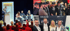 Eine Collage aus vier Veranstaltungsfotos: Podium mit UBS-Logo, Swiss Ski und FC Sankt GAllen