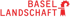 Rotes Logo des Kantons Basel-Landschaft mit dem Baselstab und dem Schriftzug Basel Landschaft.