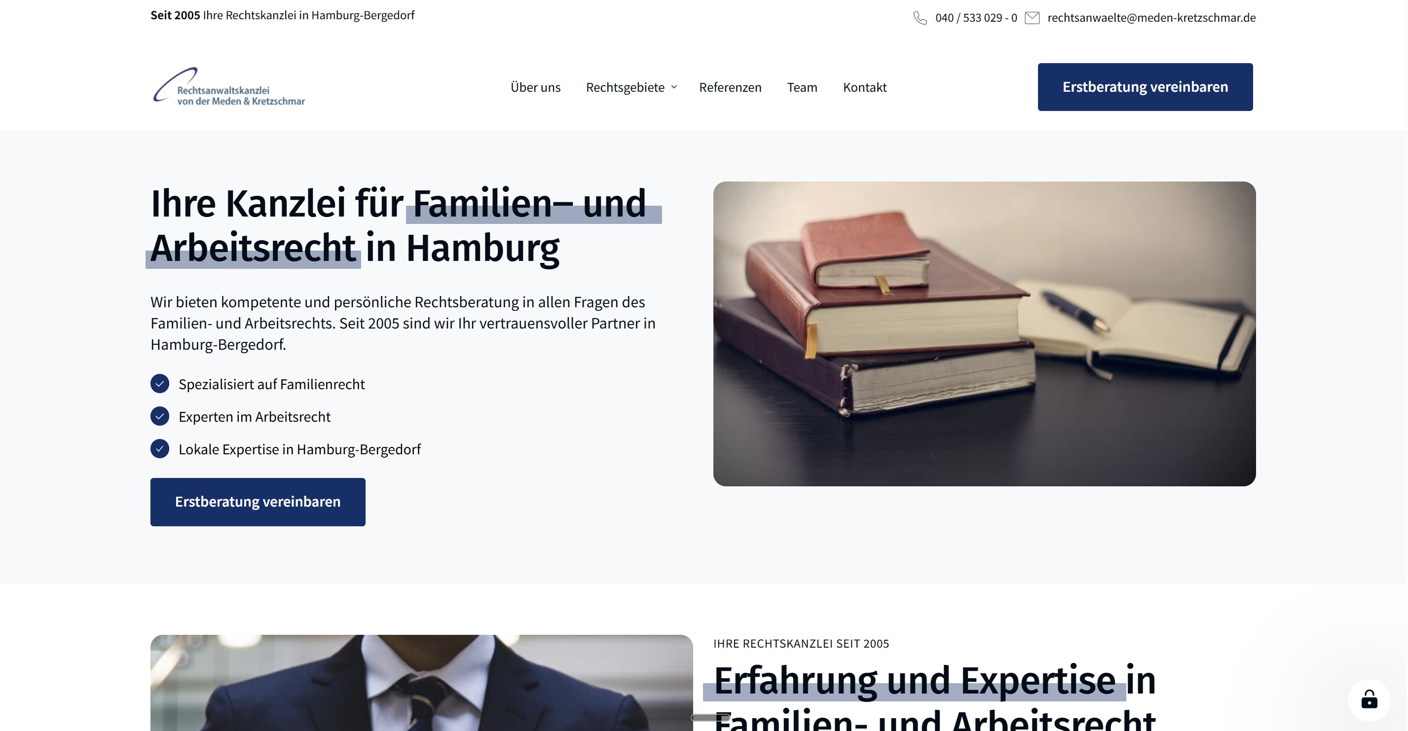 Webseite für Rechtsanwalt
