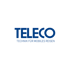 Blaues TELECO-Logo mit dem Slogan "TECHNIK FÜR MOBILES REISEN" darunter auf dunklem Hintergrund.