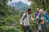 Guests on a gorilla trek in Volcanoes National Park with Five Volcanoes Boutique Hotel, Rwanda