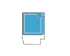 Rechteckiger Pool mit blauer Wasseroberfläche und angeschlossener Treppe.
