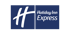 Holiday Inn Express Logo mit weißem, stilisiertem "H" auf dunkelblauem Quadrat und Text "Holiday Inn Express".