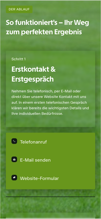 Mobile Ansicht der Website von Galabau Schwänke im Raum Hannover